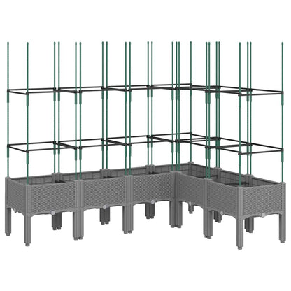 Jardinera Con Enrejado Pp Gris Claro 160x120x142,5 Cm_0