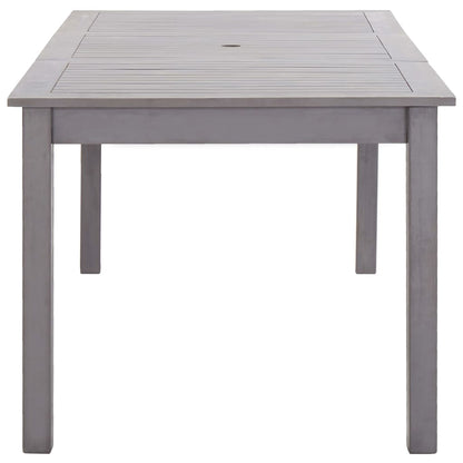 Vidaxl Set De Comedor De Jardín 7 Piezas Madera Maciza De Acacia Gris_4