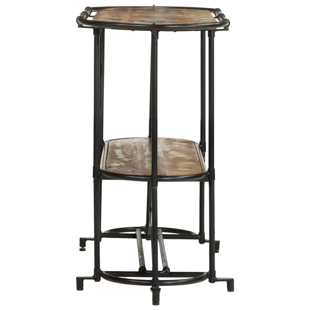 Mesa Consola Madera Maciza Reciclada 110x42x76 Cm_3