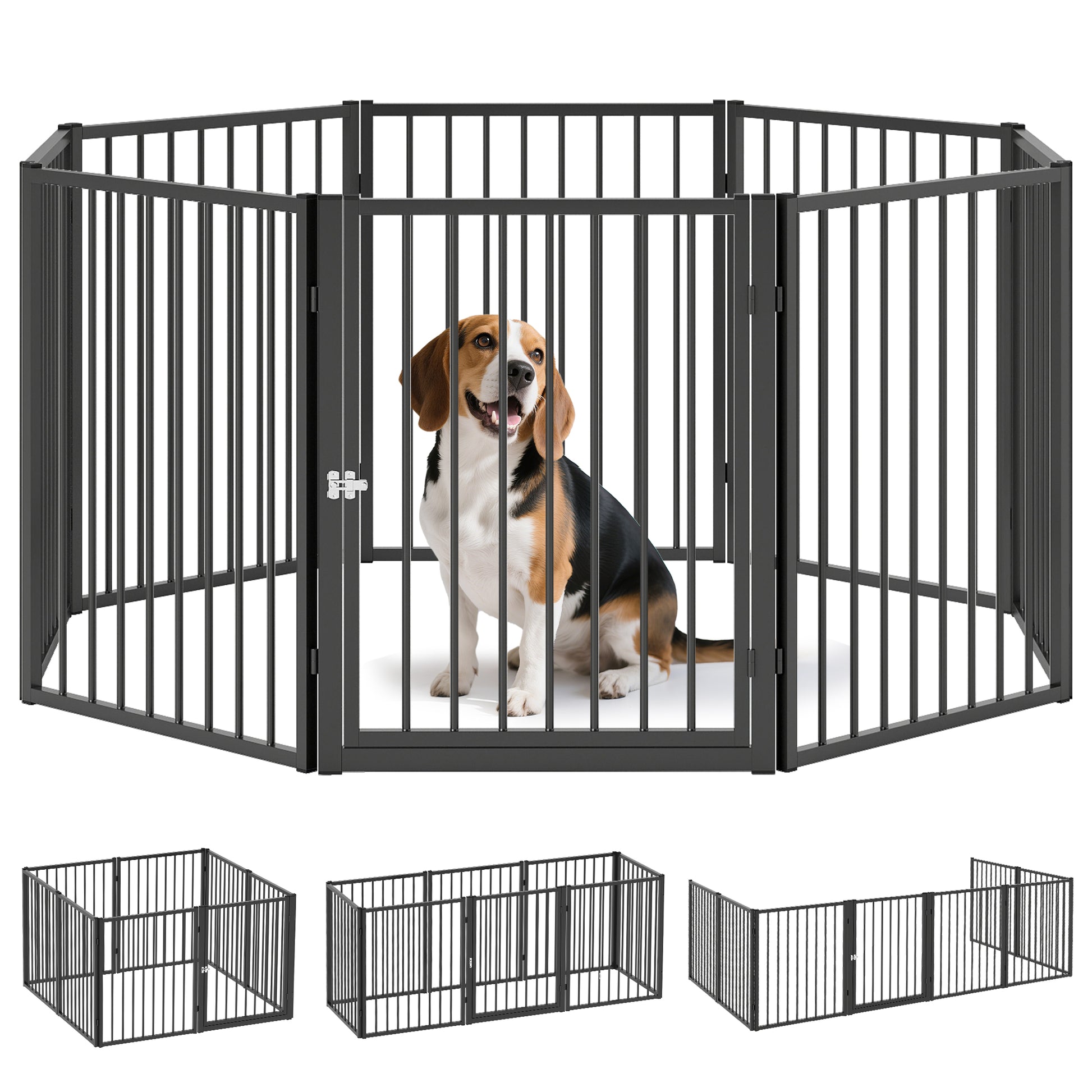 Pawhut Parque Para Perros De 8 Paneles_0