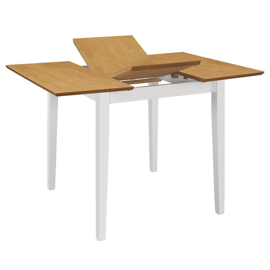 Mesa De Comedor Extensible Mdf Blanca (80-120)x80x74 Cm_0