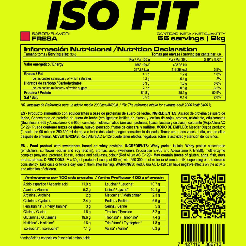 Iso Fit - 2kg - Fresa - Aumenta La Masa Muscular - Masmusculo_5