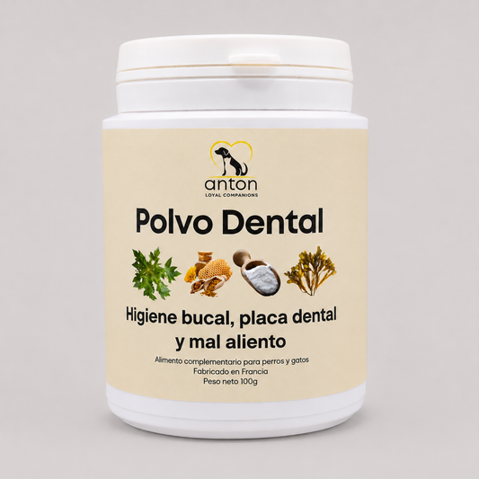 Polvo dental natural para perros y gatos – Limpieza dental, sarro y mal aliento – 100 g_0
