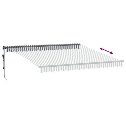 Toldo Retráctil Automático Gris Antracita Y Blanco 400x350 Cm_4