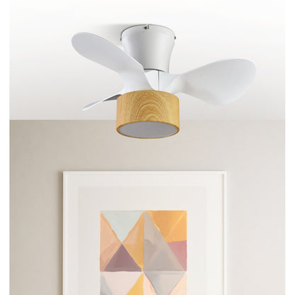 Ventilador Dc 24w Kos Blanco/haya 3 Aspas 60d 6 Vel. 2390lm 3000-4500-6000k C/remoto, Memoria Y Temporizador_1