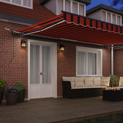 Toldo Retráctil Naranja Y Marrón 500 X 350 Cm Poliéster_2