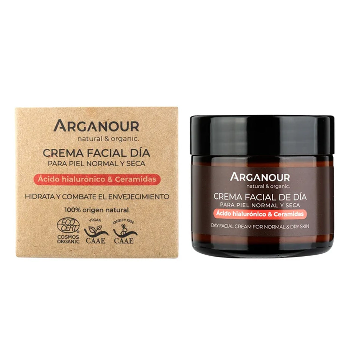 Crema facial día para piel normal y seca Arganour 50 ml