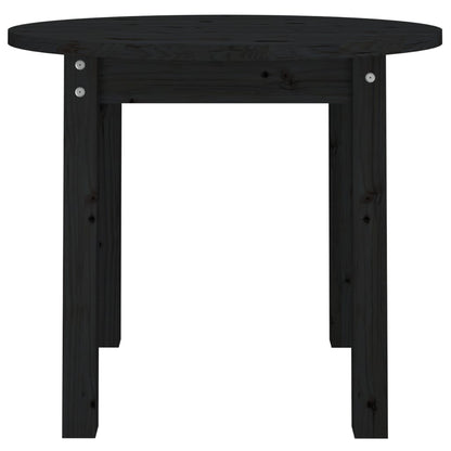 Mesa De Centro De Madera Maciza De Pino Negro Ø 55x45 Cm_3