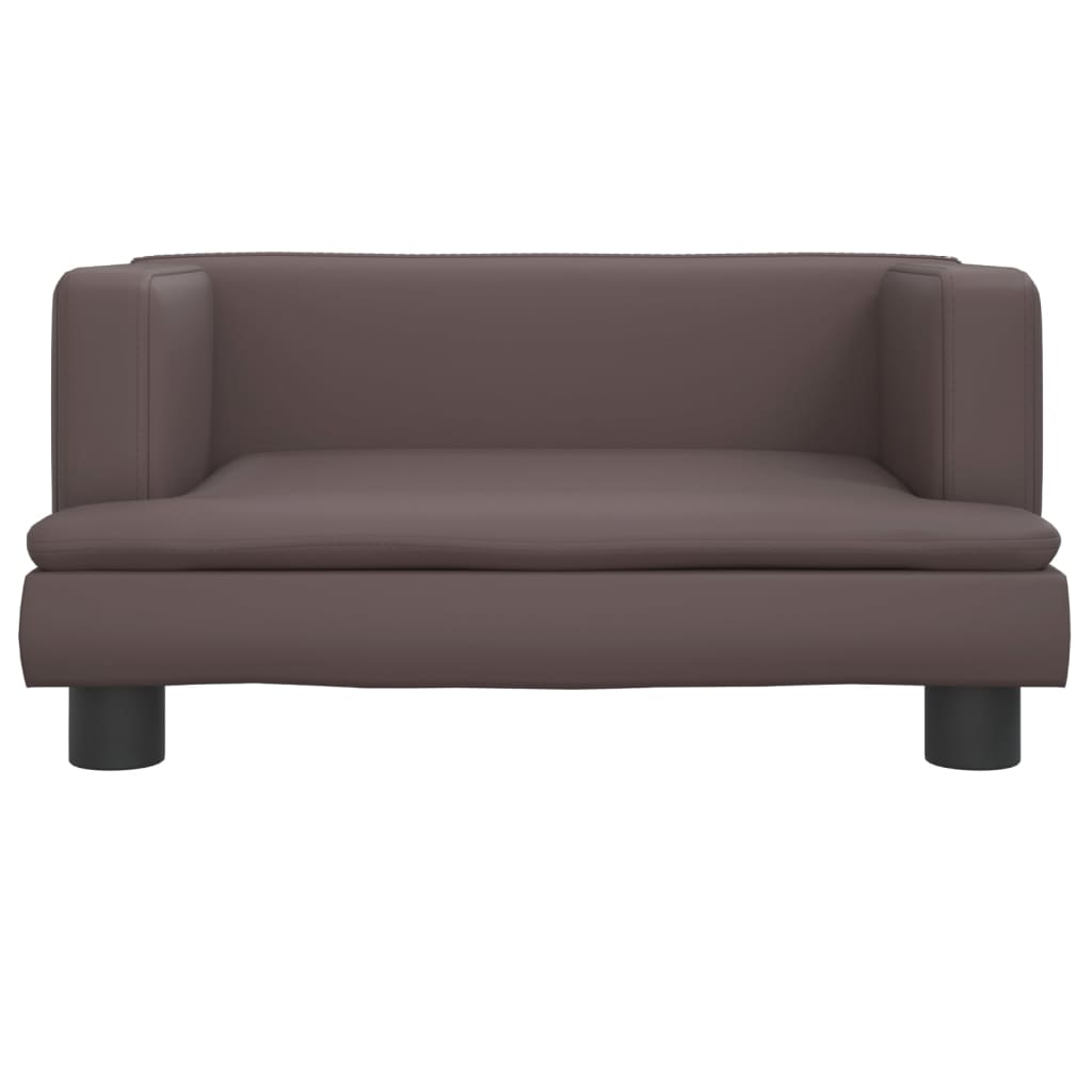 Cama Para Perros De Cuero Sintético Marrón 60x40x30 Cm / Vetonek_2