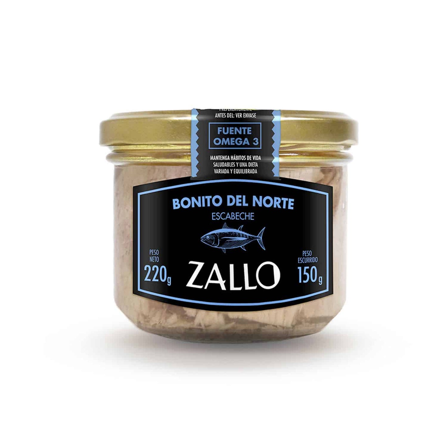 Bonito Costera Zallo Lomos Escabeche Tarro 220gr_0