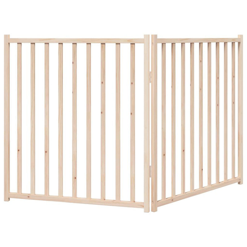 Vidaxl Puerta Para Perros Plegable 2 Paneles Madera De Abeto 160 Cm_5