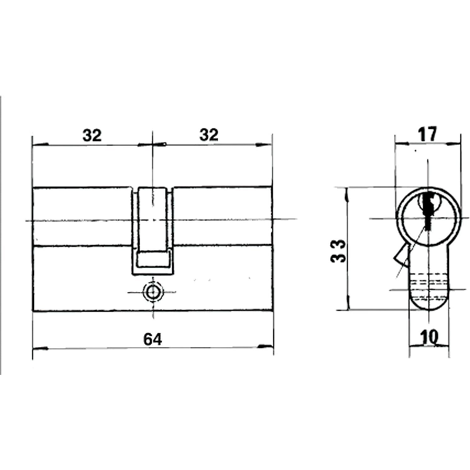 Cilindro Lince Europerfil Latonado  0100/60 Mm.