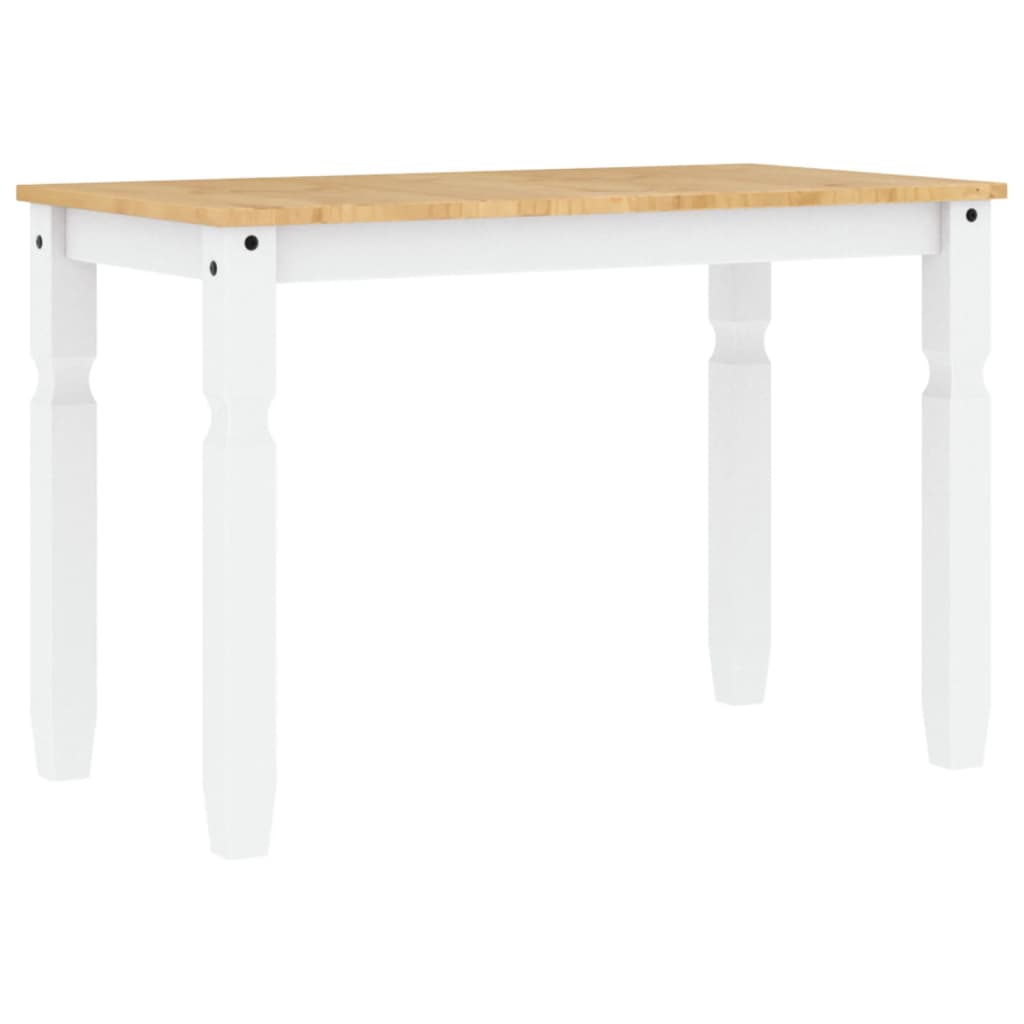 Mesa De Comedor Corona Madera Maciza Pino Blanco 112x60x75 Cm_0