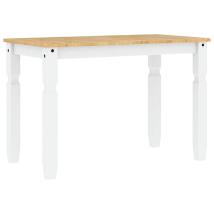 Mesa De Comedor Corona Madera Maciza Pino Blanco 112x60x75 Cm_0