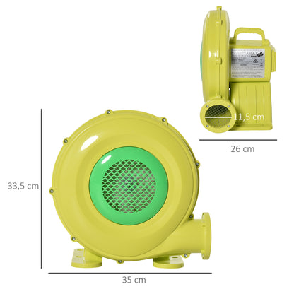 Outsunny Soplador De Aire Eléctrico 450w Casa Rebote Tobogán Salto 35x26x33,5cm_2