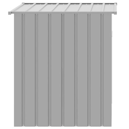 Caseta Para Perro Con Techo, Gris Claro, 110 X 103 X 109 Cm, Acero Galvanizado_3