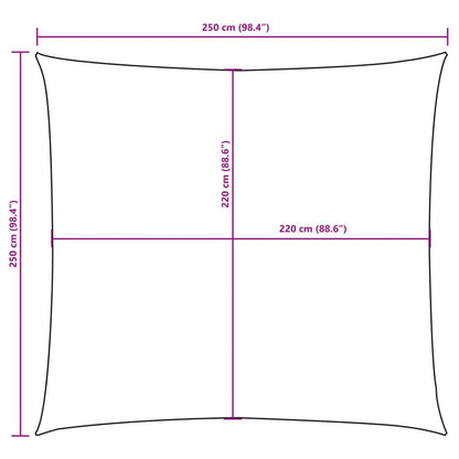 Vidaxl Toldo De Vela Cuadrado Tela Oxford Azul 2,5x2,5 M_2