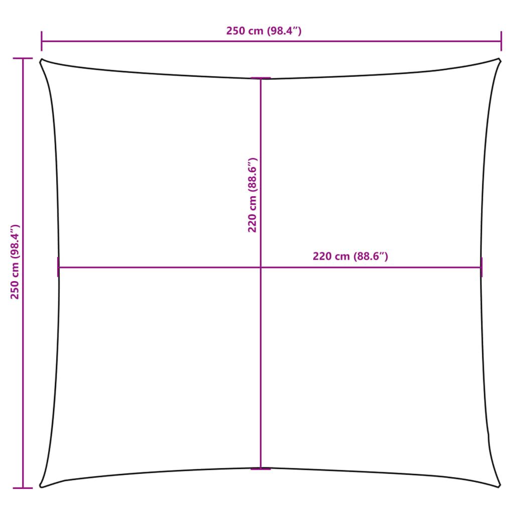 Vidaxl Toldo De Vela Cuadrado Tela Oxford Blanco 2,5x2,5 M_2