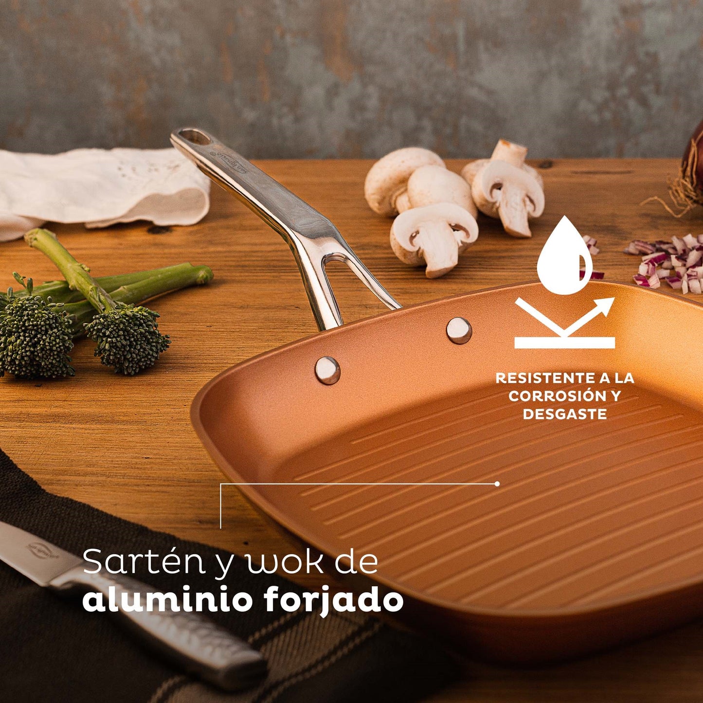 Set Sartén Grill Y Wok 28cm San Ignacio