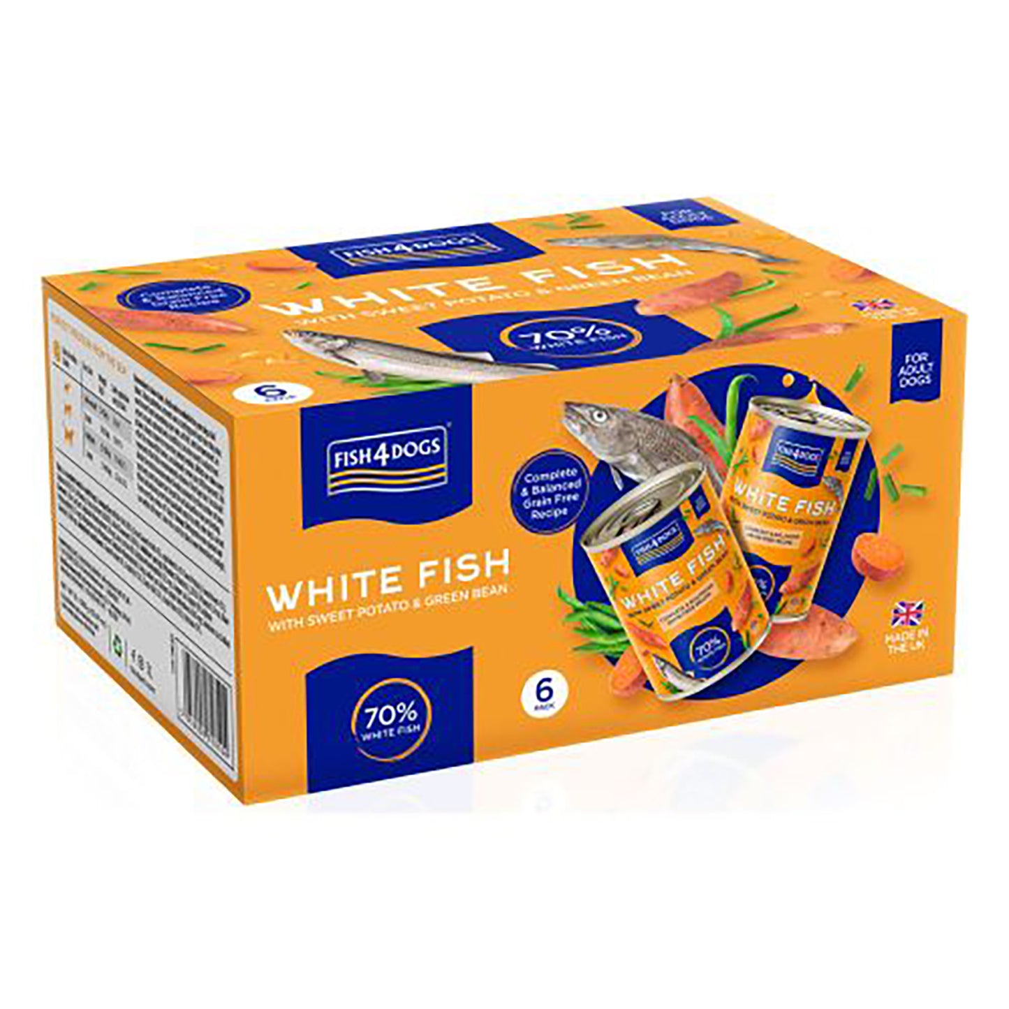 Fish4dogs Comida Húmeda Para Perro – Pescado Blanco Y Boniato 395 G (pack De 6)_0