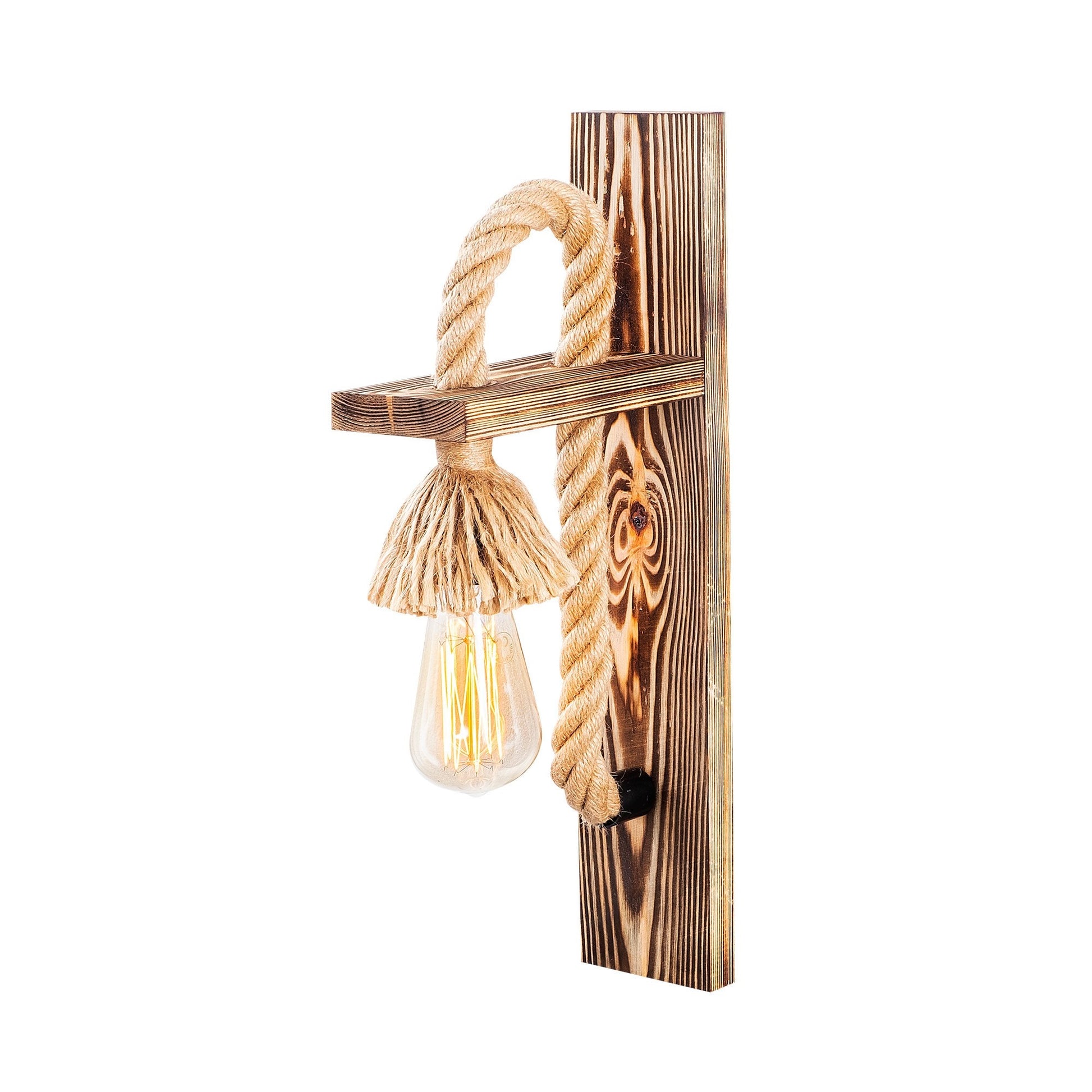 Aplique De Pared, Madera , Madera, 9x18x45, Casquillo 1 X E 27 Max 40 W_0