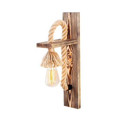Aplique De Pared, Madera , Madera, 9x18x45, Casquillo 1 X E 27 Max 40 W_0