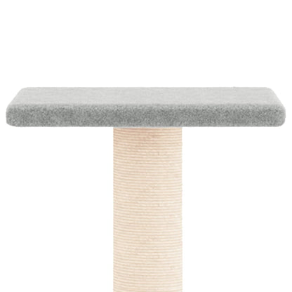 Rascador Para Gatos Con Postes De Sisal Gris Claro 73 Cm_3