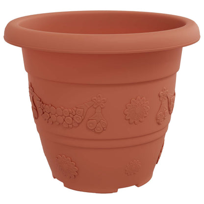 Macetas 6 Pcs Rojo Ladrillo Ø 22 X 18 Cm Plástico_5