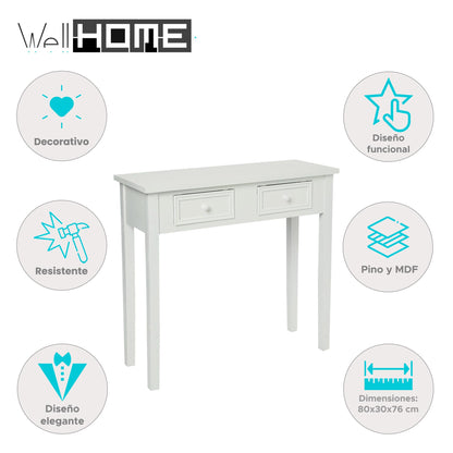 Well Home - Consola Blanca 80x30x76_1