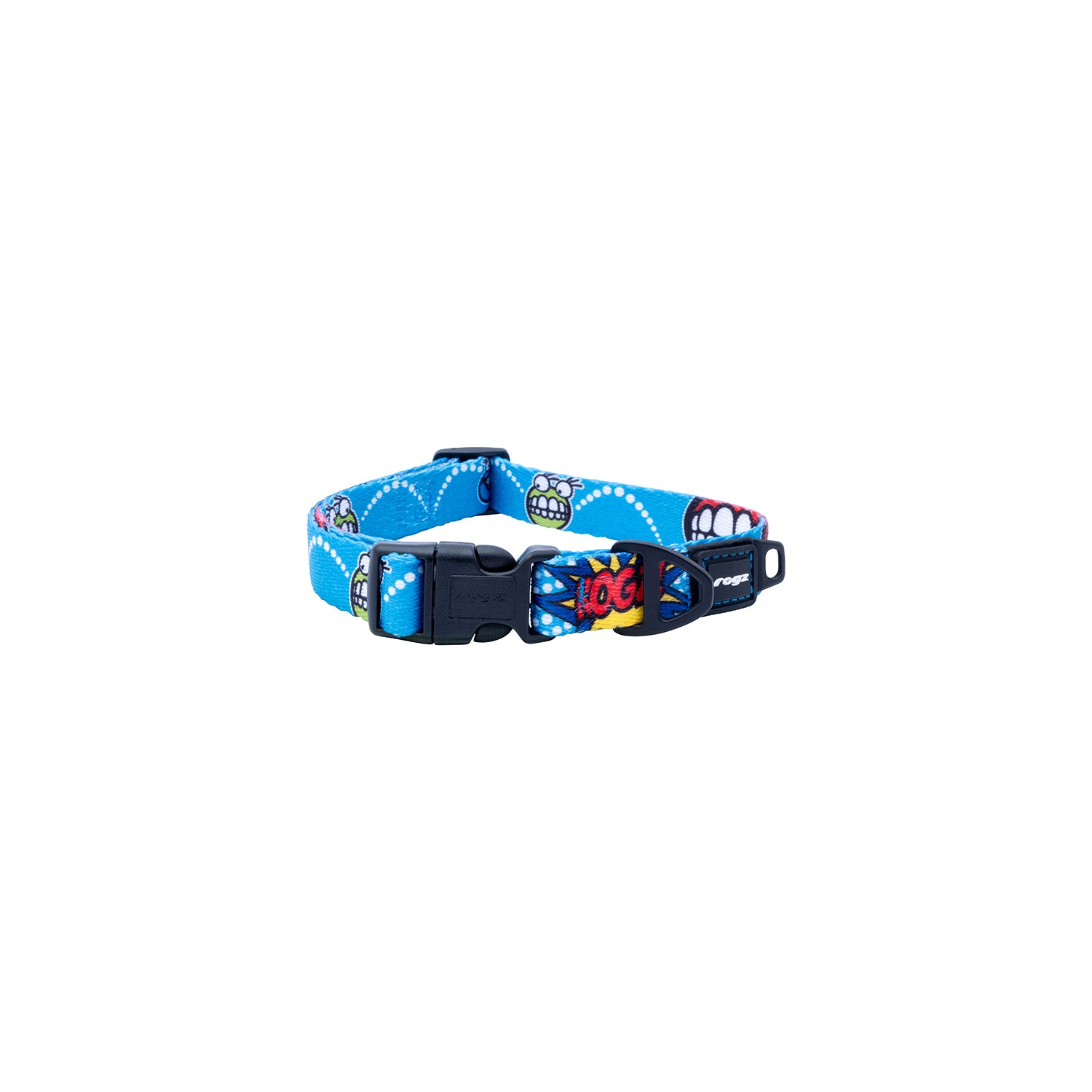 Collar Para Perro, Modelo Fusion De Rogz, Estampado Comic Azul. Talla M (12-22kg)_1