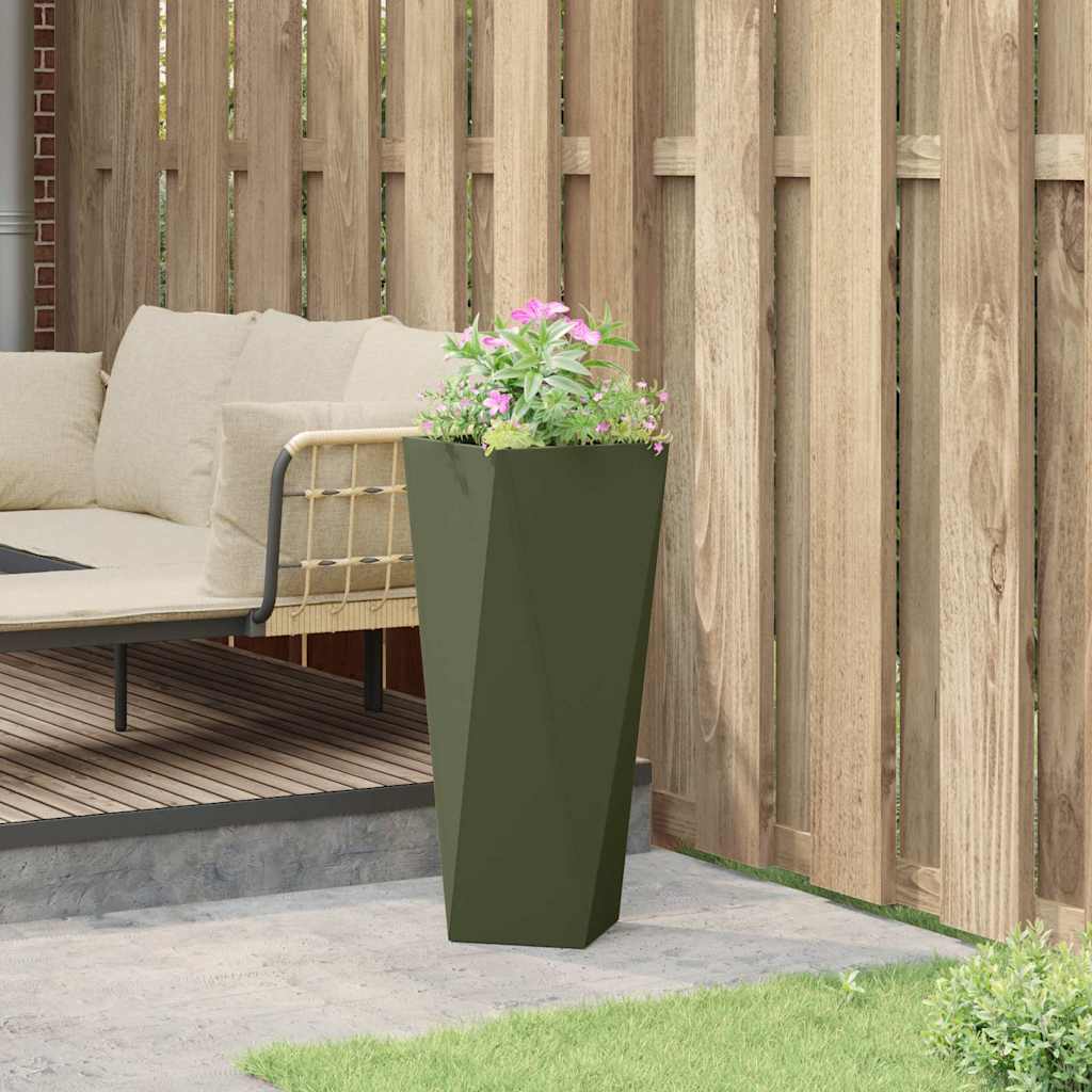 Jardinera Verde Oliva 30 X 30 X 75 Cm Acero_3