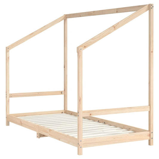Estructura De Cama De Niños Madera Maciza De Pino 2x(90x200) Cm / Vetonek_0