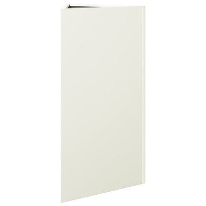 Jardinera Triangular Acero Blanco 40x34,5x75 Cm_3