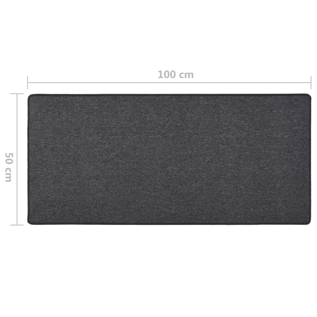 Vidaxl Alfombra De Pasillo Gris Antracita 50x100 Cm_2