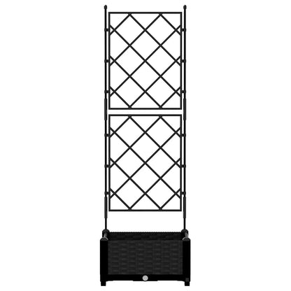 Vidaxl Maceta De Jardín Con Enrejado Negro 40 X 40 X 125.5 Cm Pp_3