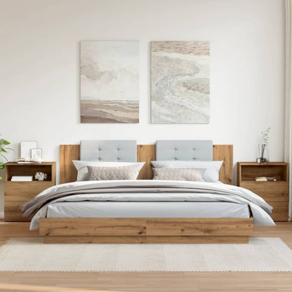 Mesitas Noche 2 Uds Madera Ingeniería Roble Artisan 50x32x60 Cm_1