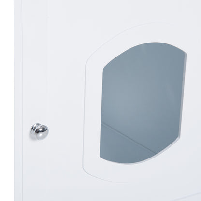 Pawhut Casa Para Gatos Extraíble Y Lavable Con Puerta Diseño 2 En 1 Blanco_3