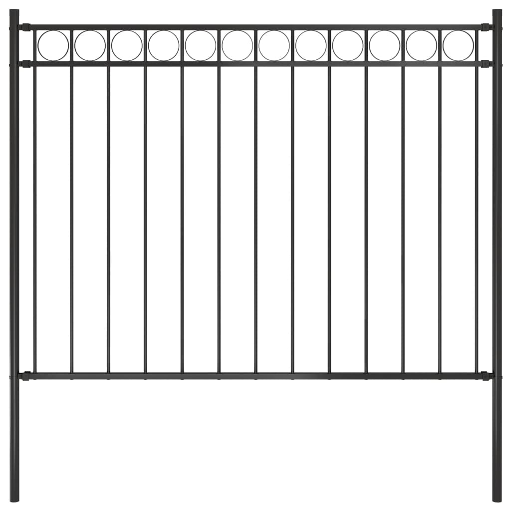 Valla De Jardín Acero Negro 1,7x1 M / Vetonek_3