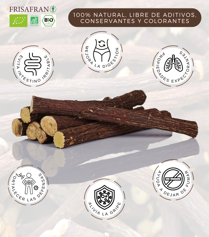 Regaliz De Palo Ecológico Seco - Sabor Y Calidad | Frisafran 100 G_1