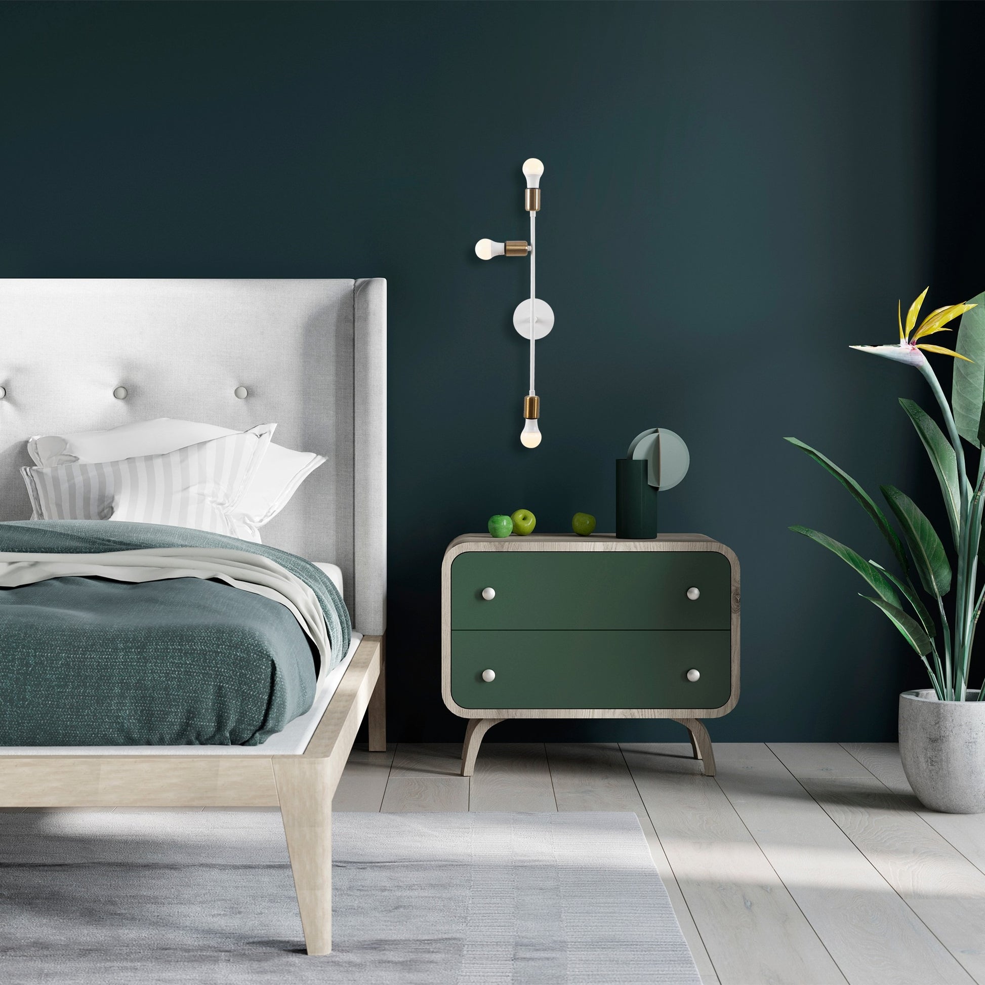 Aplique De Pared Extensión Izquierda, Metal , Blanco, 15x15x65, Casquillo 3 X E 27 Max 40 W_4