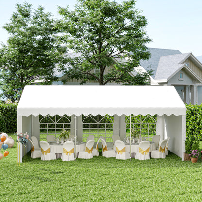 Outsunny Carpa 6x4x2.8m Acero Galvanizado Pabellon Carpas Boda Gazebo Cenador_1