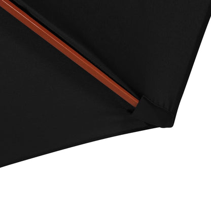 Vidaxl Sombrilla De Jardín Con Palo De Madera Negro 300x258 Cm_3