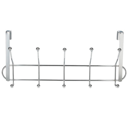 Perchero Cromado Colgante Para Puerta 5/10 Ganchos. Terminacion Metalica._0