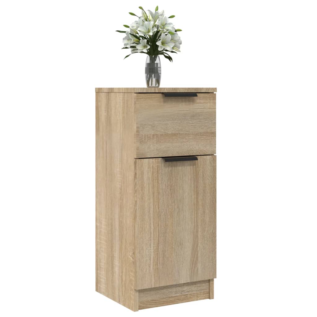 Aparadores 2 Uds Madera Contrachapada Roble Sonoma 30x30x70 Cm / Vetonek_1