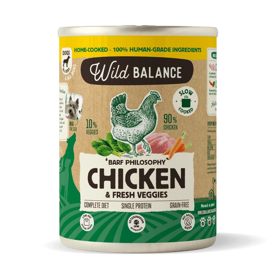 Lata de Pollo BARF para perros Wild Balance 400 g