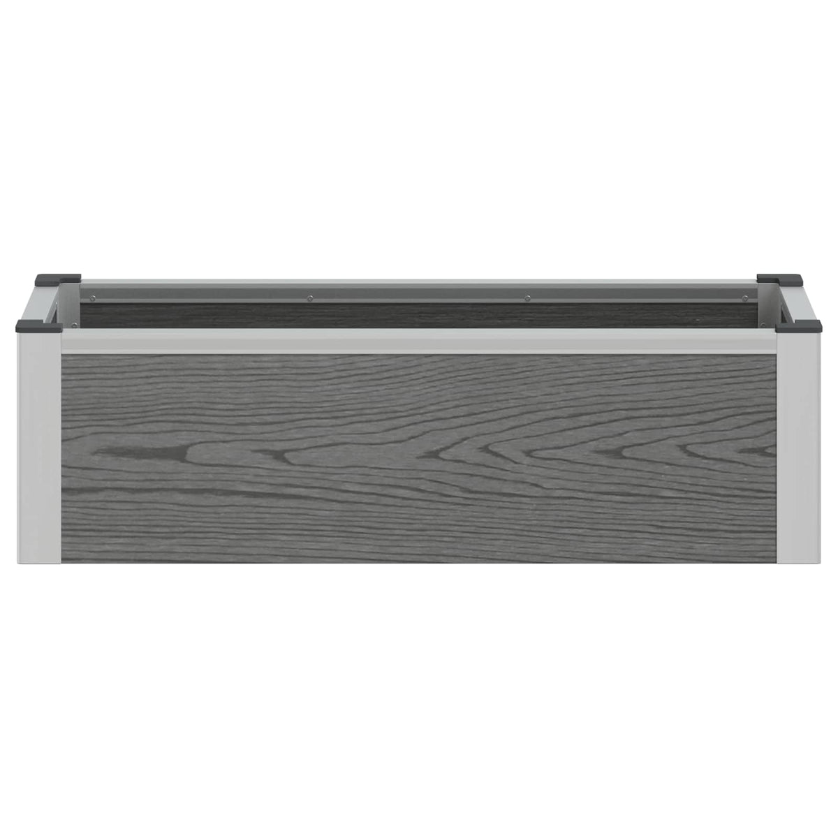Arriate Elevado Gris 75 X 30 X 22 Cm Wpc Y Aluminio_3