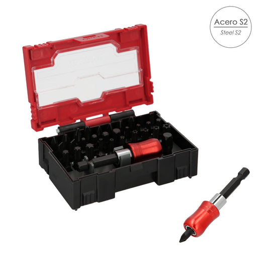Juego De Puntas Destornillador Acero Con Adaptador Rapido 32 Piezas_0
