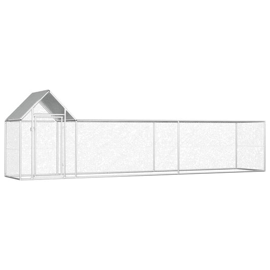 Vidaxl Gallinero Acero Galvanizado 5x1x1,5 M_0