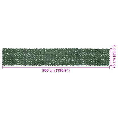 Vidaxl Toldo Para Balcón Con Hojas Verde Oscuro 500x75 Cm_2