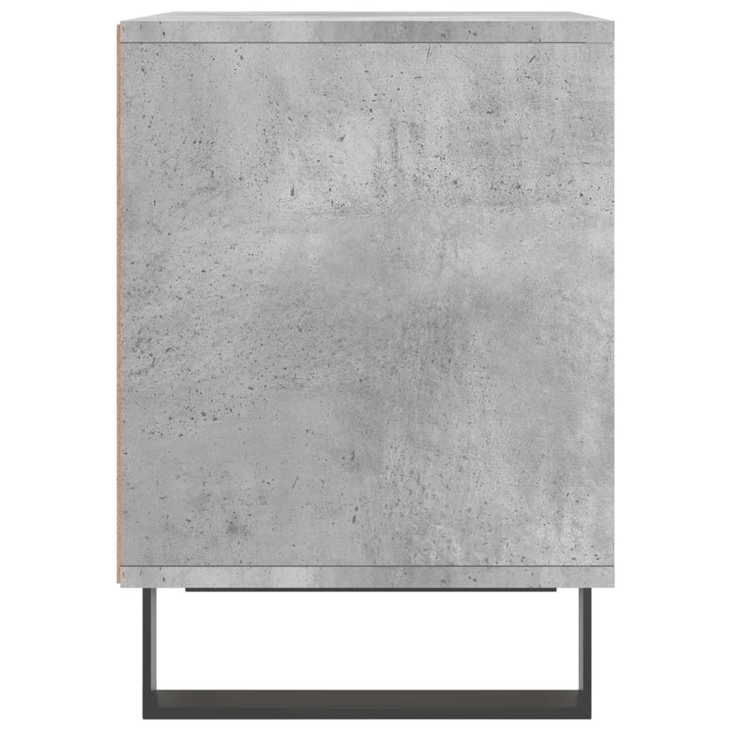 Mesita De Noche Madera De Ingeniería Gris Hormigón 40x35x50 Cm_3
